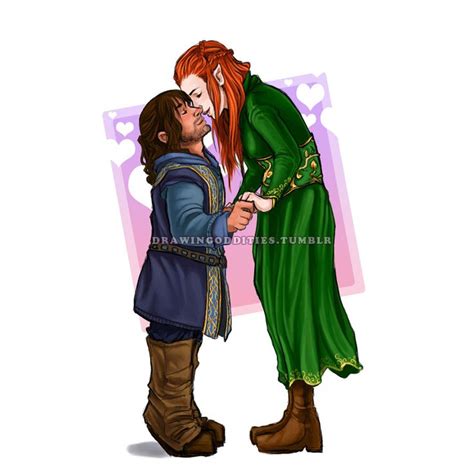 Kili And Tauriel Kiliel Kili And Tauriel Tauriel Hobbit Art