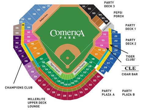 Detroit Comerica Park Seating Chart