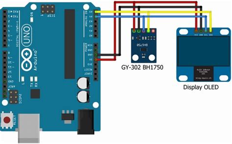 Arduino Uno Bh Sensor Module Oled X Light Lux Off