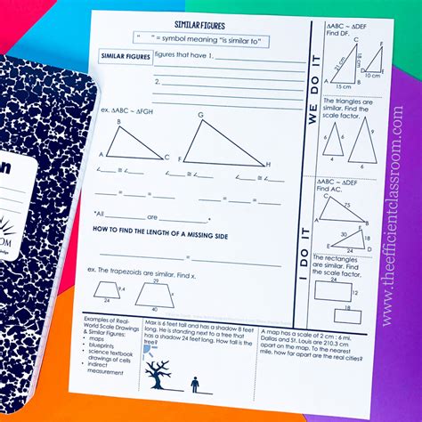 Geometry Interactive Notebooks The Efficient Classroom