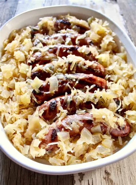 Grilled Beer Brats And Sauerkraut Recipe