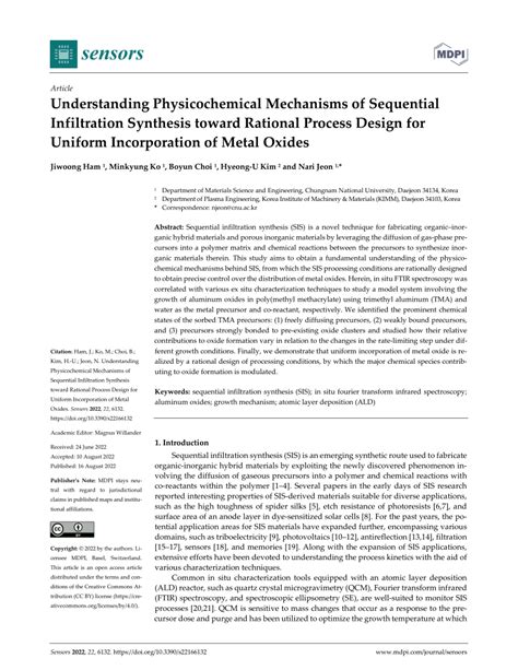 Pdf Understanding Physicochemical Mechanisms Of Sequential