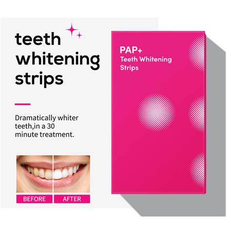 Low Sensitive Pap Teeth Whitening Strips Mint Flavor Dazzling White 7