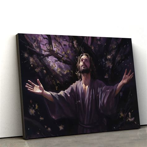 A Painting Of Jesus With His Hands Extended 2 - Canvas Picture - Jesus ...