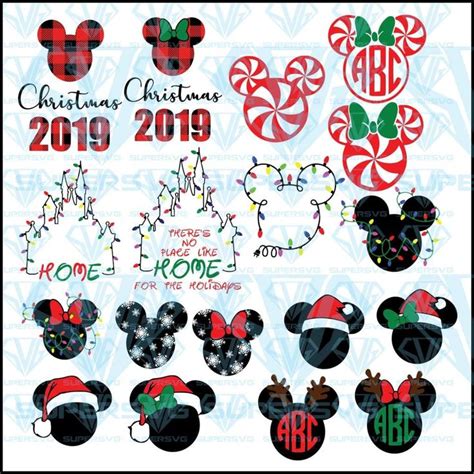 Disney Christmas Bundle Svg Files For Silhouette Files For Cricut Svg