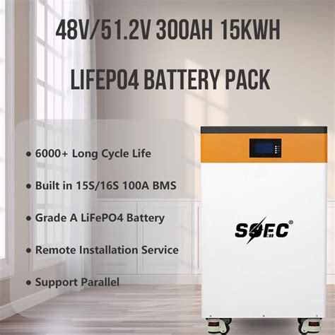 Soec Cycle Off Grid Solar System Kwh Lithium Lifepo Battery V