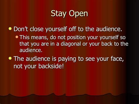 Acting tips 101