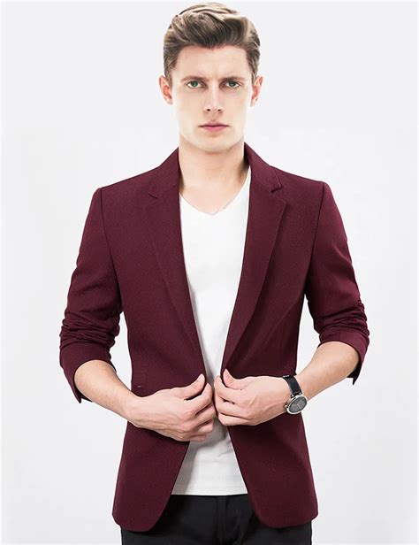 New Arrival Single Button Leisure Blazers Men Male 2015 Fashion Slim ...