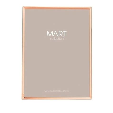 Porta Retrato Em Metal Rose Gold X Mart