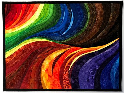 Colorful Curves Front 2 Art Quilts By Sharon