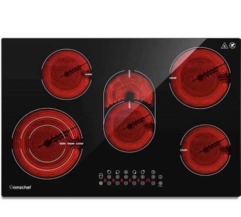 Electric Cooktop Inch Amzchef Built In Electric Stove Top V