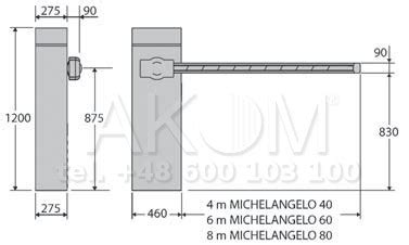 Szlaban Bft Michelangelo Bt A U Z Ramieniem Tubowym M