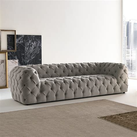 Discover the Large Modern Grey Faux Leather Sofa