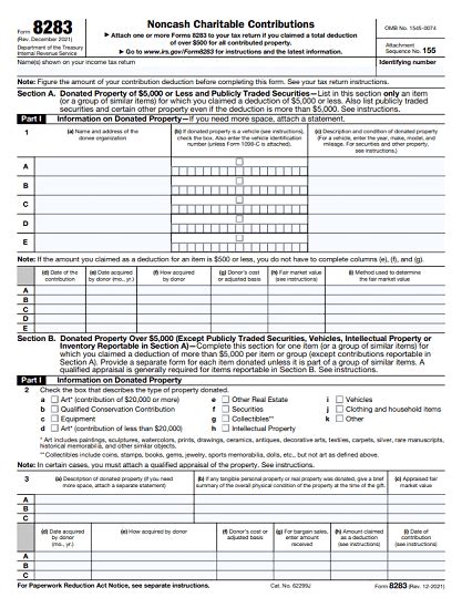 Form 8283 » American Tax Training