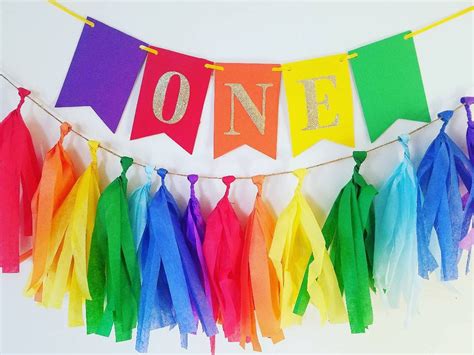 Rainbow Bannerrainbow Birthday Bannerbirthday Bannerrainbow - Etsy