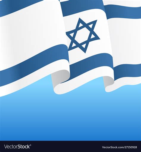 Israeli Flag Wavy Abstract Background Royalty Free Vector