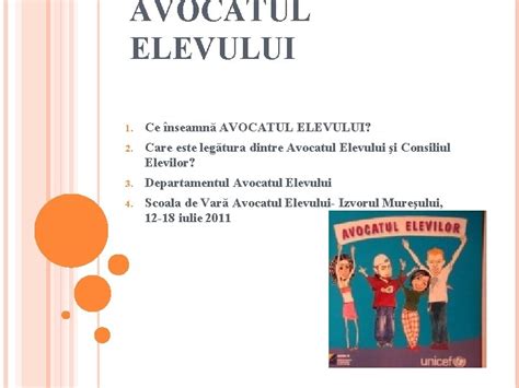 AVOCATUL ELEVULUI 1 Ce Nseamn AVOCATUL ELEVULUI 2