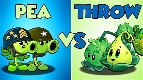 Plants Vs Zombies 2 Best Team Team Pea Vs Team Throw Plants Vs Pvz 2 Team Zombies Fight Youtube