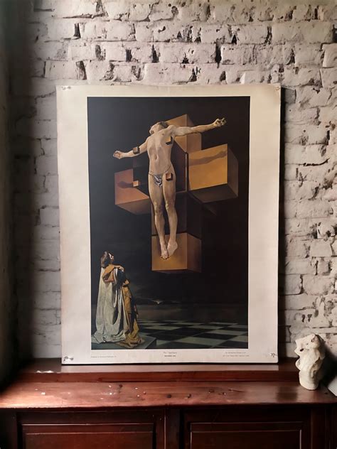 Salvador Dali Poster Crucifixion Corpus Hypercubus 22 5x28 5 1955