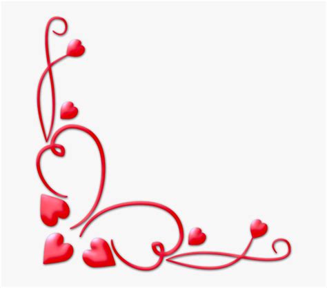 Heart Corner Border Designs Free Transparent Clipart Clipartkey