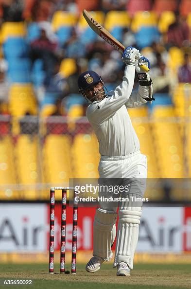 Indian Cricketer Virender Sehwag Plays A Shot As New Zealand News Photo Getty Images