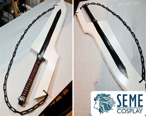 Ichigo Zangetsu Sword Pattern Lifesize 1:1 Template Blueprint - Etsy