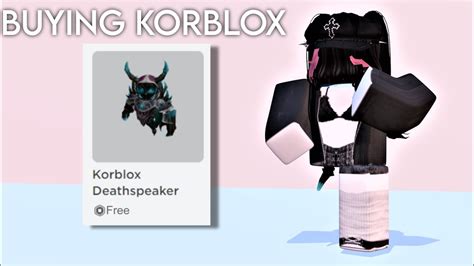 Buying Toothpick Leg Korblox Youtube