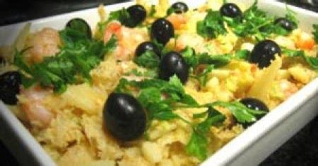 Bacalhau à brás camarão e alho francês Dicas Femininas