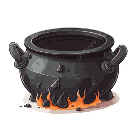 Caldero Negro Vector Png Pegatina Clipart Caldero De Fuego Bruja The