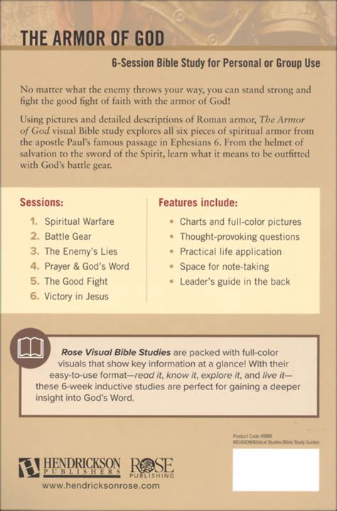 Armor Of God Bible Study Rose Visual Bible Studies Rose Publishing