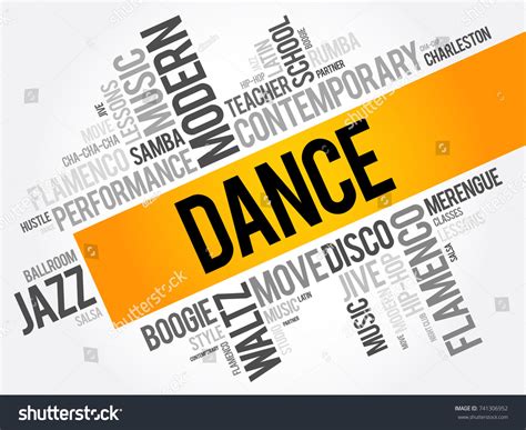 Dance Word Cloud Collage Concept Background Stock Vector Royalty Free