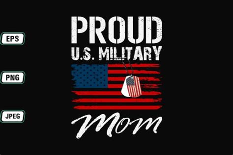 Proud Us Military Mom Graphic By Flag Station · Creative Fabrica