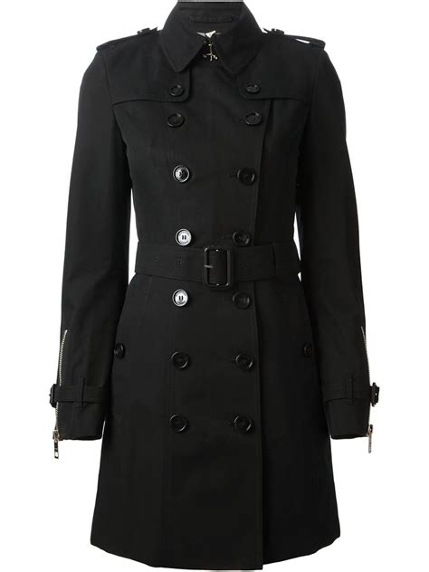 Burberry London Double Breasted Trench Coat In Black Lyst