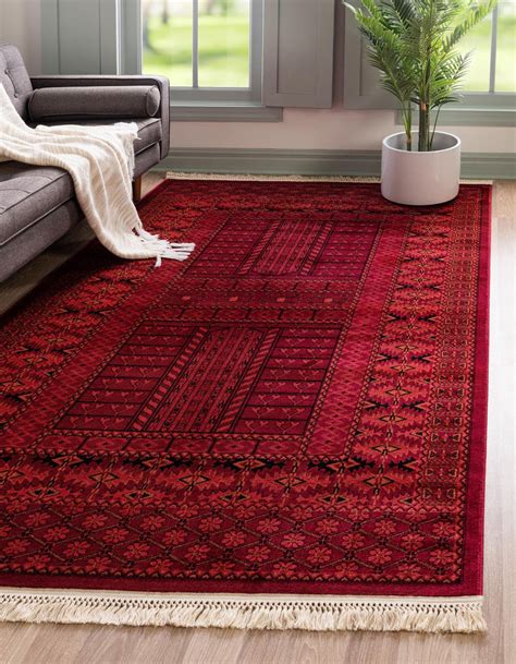 Red 9' x 12' Bokhara Rug | Rugs.ca