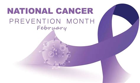 National Cancer Prevention Month Background Banner Card Poster Template Vector