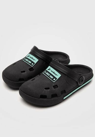 Crocs Masc Infantil Rider Drip Babuch Preto Preto Grendene