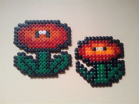 Super Mario Fire Flower Big Og Small Perler Beads Made By Yvonne