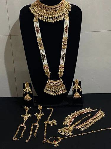 Golden Base Copper Red Stone Bridal Jewelry Set At Rs 5160 Set In Mumbai