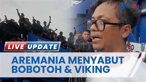 Aremania Beri Sambutan Pada Bobotoh Dan Viking Hingga Buat Terkesan