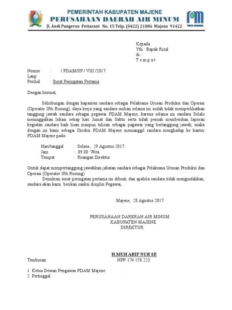 Surat Teguran Pegawai Pdf