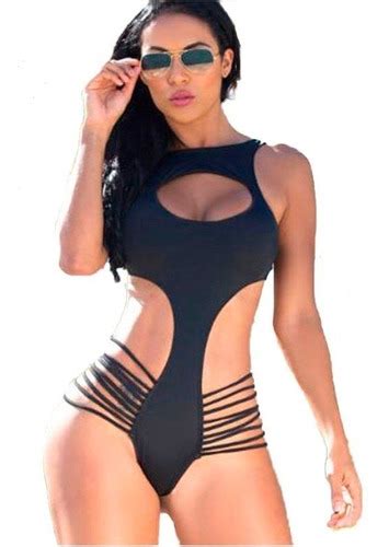 Trikini Abierto Traje De Baño Monokini Bikini Pareo Gratis Meses