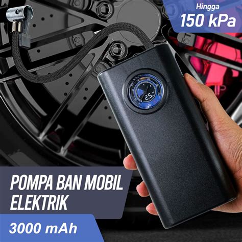 EAFC Pompa Ban Mobil Elektrik Inflator Portable 3000mAh SCK619 5