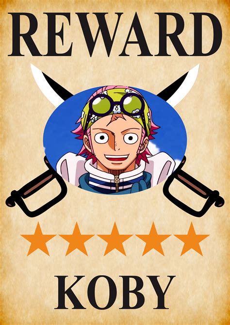 Wanted Poster Bounty Marine From Cross Guild Anime Manga One Piece Size