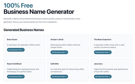 Introducing The Free Business Name Generator