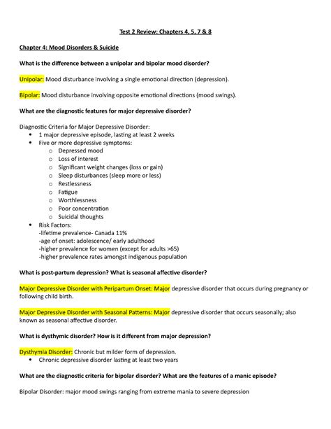 Ab Psych Test Review Edited Test Review Chapters