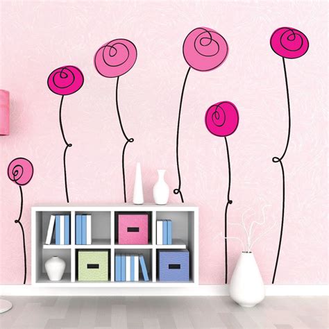 Nursery Flower Wall Decals - Abstract Wall Decal Murals - Primedecals