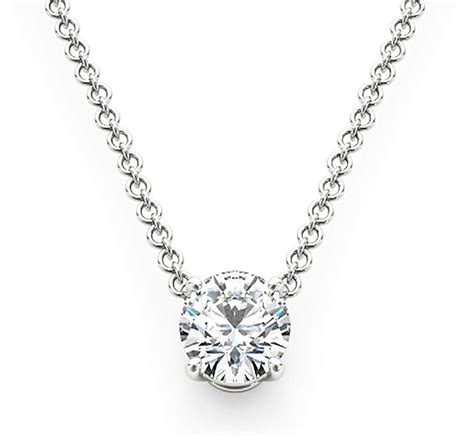 Diamond Solitaire Pendant Necklace