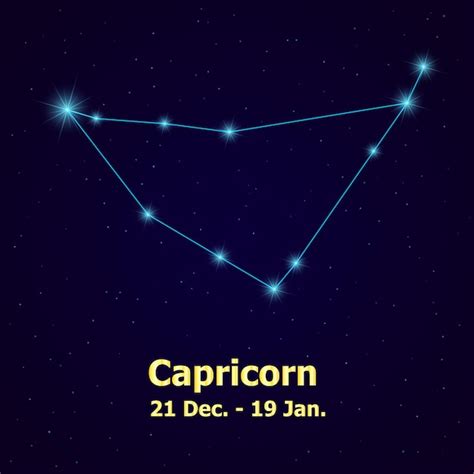 Premium Vector Vector Zodiac Sign Capricorn Astrology