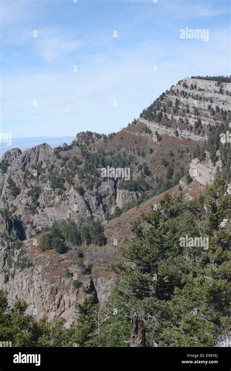 Western Face Of The Sandia Mountains Near Albuquerque New Mexico Usa