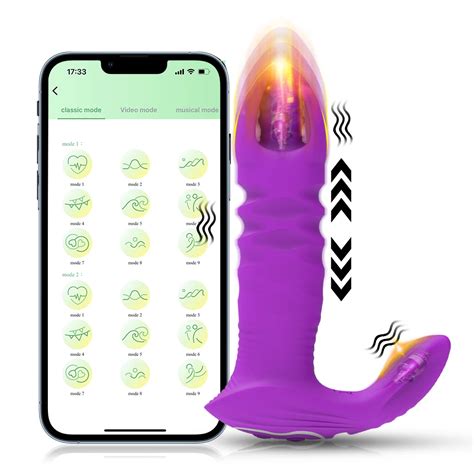 Wireless Bluetooth App Controlled Thrusting Anal Butt Plug Vibrator